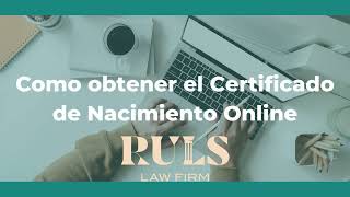 ¿Como sacar el Certificado de Nacimiento Online en Puerto Rico [upl. by Leacock]