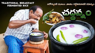 చద్దన్నం  చేపల వేపుడు  Over night Fermented Rice  PROBIOTIC FOOD [upl. by Hayne]