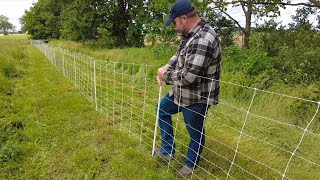 Electric Netting Fence Set Up [upl. by Ranger554]