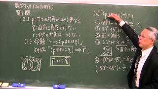 2013年度センター試験数学Ⅰ・Ａ（第1問2）解説 [upl. by Laenej424]