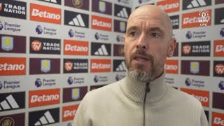 Erik Ten Hag Interview  Aston Villa 00 Manchester United [upl. by Alaik282]