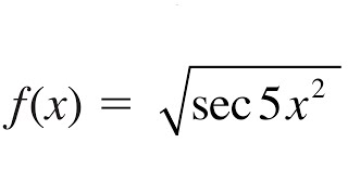 Derivadas De Funciones Trigonométricas fx  sec5x212 [upl. by Annoyk]