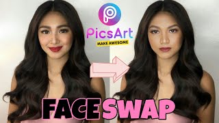 FACE SWAP USING PICSART  EASY TUTORIAL [upl. by Chandler]