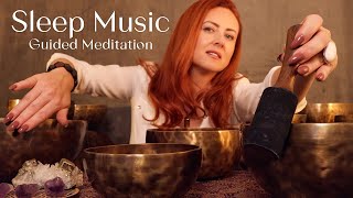 Soft Spoken Bowls Meditation for SLEEP 💜 ASMR Qi Sounds Sleep Music Himalayan Singing Bowls [upl. by Honey]