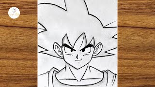 How To Draw Goku step by step  Easy drawing ideas for beginners  Beginners drawing [upl. by Kennett811]