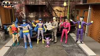 McFarlane The New Adventures of Batman Robin Batgirl Commissioner Gordon BatMite Joker Riddler [upl. by Hazaki573]