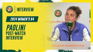 Paolini Round 4 postmatch interview  RolandGarros 2024 [upl. by Ahsiemak]