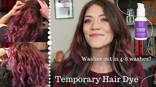 Good Dye Young Im Bored Temporary Hair Makeup Review Eggplant [upl. by Lyell495]