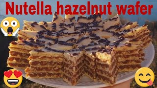 Nutella Hazelnut Wafer Recipe Art  Kako Narediti Lešnikove Napolitanke By Snicel 69 [upl. by Raviv]