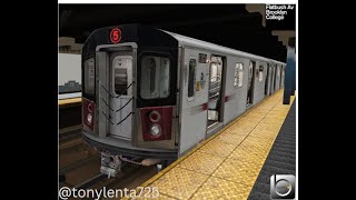 nyctopenbve 5 local train r142 flatbushbrookyln collage to 239 yard [upl. by Ailey]