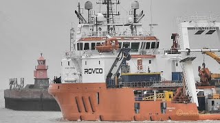 Auslauf Windpark Versorgerschiff GLOMAR SUPPORTER HOAL IMO 9394301 seabound offshore Supply Ship [upl. by Paige903]