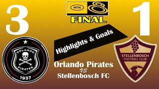 Orlando Pirates Destroyed Stellenbosch FC MTN 8 Final Highlights 2024 [upl. by Zischke]