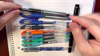 Pen review Uniball Gel Grip Uniball UM 151 Uniball DX [upl. by Delwin384]