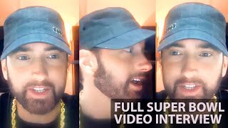 Full Video Interview Eminem on Upcoming Super Bowl Halftime Show Kendrick Lamar Dre 02112022 [upl. by Yedrahs]