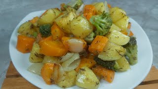 Its so delicious that I make it almost every day Roasted Vegetables Recipe Happycall Double Pan [upl. by Rebmyt]