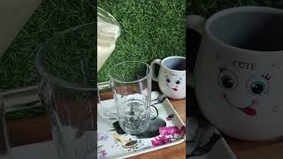 Badam milk milkshake almondrecipe saffron trending viral winterspecial healthyshake kidsfun [upl. by Anayi]