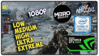 GTX 1060 3GB  i7 8750H  16GB RAM  METRO EXODUS  all settings  1080p [upl. by Koblas]