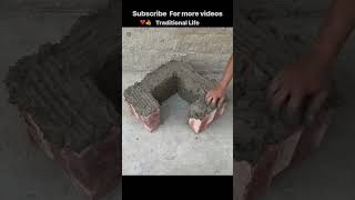 Mud Stove With Chimney clay diy [upl. by Nylirem831]