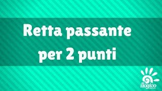 La retta  retta passante per due punti [upl. by Asiek]