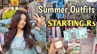 SAROJINI NAGAR MARKET SUMMER OUTFITS COLLECTION STARTING ₹50 😱 [upl. by Lebiram319]