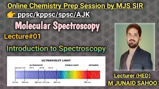 Spectroscopy Series by MJS SIRLecture01Introduction to spectroscopyMolecular Spectroscopyppsc [upl. by Llednahc48]