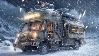 Cozy Snow Storm Winter Van Life Camping From Blizzard to Freezing Temperatures vanlife blizzard [upl. by Ardnikal145]