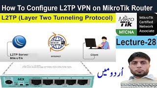 How To Configure L2TP VPN on MikroTik Router  MTCNA  Lecture28 [upl. by Fernald928]