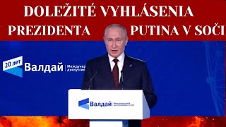 PUTIN K TRUMPOVI O BUDÚCNOSTI UKRAJINY A NATO Valdajský medzinárodný diskusný klub  TVOTV [upl. by Rephotsirhc]