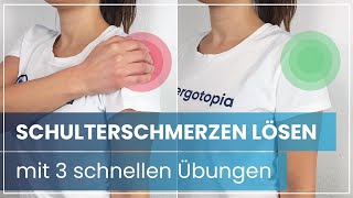 Schulterschmerzen lösen ➡️ 3 schnelle amp sanfte Dehnübungen für zwischendurch [upl. by Olfe141]