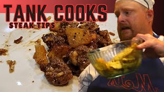 Tank Cooks Air Fryer Steak Tips and Potatoes [upl. by Htebiram]