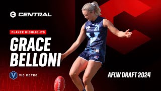 2024 AFLW Draft  Grace Belloni Player Highlights [upl. by Inoliel457]