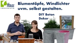 Blumentopf selber machen DIY und Anleitung mit Beton Viva Dekor einfach amp schnell selber gestalten [upl. by Lamoureux]