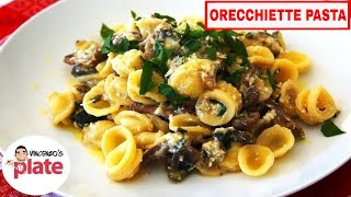 ORECCHIETTE PASTA RECIPE  Porcini Mushrooms and Zucchini Vegetarian Pasta [upl. by Nido]