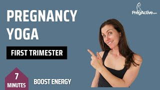 Pregnancy Yoga First Trimester Workout to Beat Fatigue [upl. by Yajet]