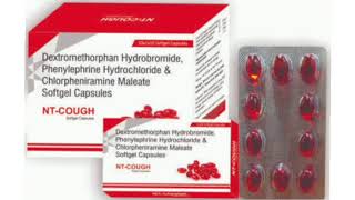 NT COUGH Capsule Dextromethorphan Hydrobromide Phenylephrine Hydrochloride Chlorpheniramine Capsules [upl. by Onairpic131]