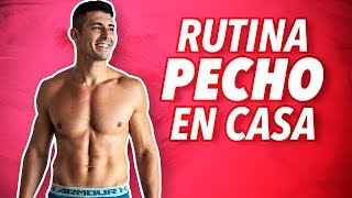 💪 RUTINA DE PECHO EN CASA  Ejercicios para PECTORALES en 10 minutos [upl. by Eugor]