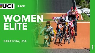 2016 UCI BMX Supercross World Cup  Sarasota USA  Elite Womens [upl. by Nwhas]