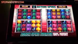 Jackpot Gems with BIG Action Spins  £500 Jackpot Slot Machine [upl. by Ecirtram]