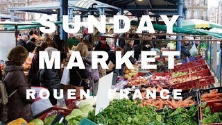 Inside of the Sunday Market in Rouen  Saint Marc Market in Rouen  Au Marché Saint Marc à Rouen [upl. by Elyssa]