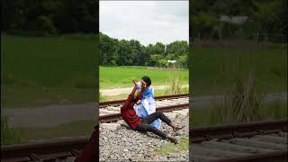 Scary Fake Train Horn Prank For Laughing  Sagor Bhuyan [upl. by Aikahs84]