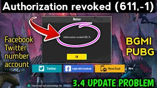 Authorization revoked 6111 Pubg BGMI authorization revoked 611 problem Fix New update ll [upl. by Garzon]