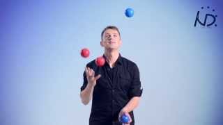 Tutorial How To Juggle 4 Balls  Instructional Video [upl. by Nomyaw389]