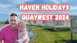 HAVEN HOLIDAYS Quaywest  SAVER caravan tour 2024 [upl. by Arocahs]