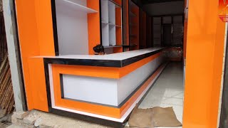 garments shop furniture design latest counter design  top sunmica colour combination [upl. by Nosneh]