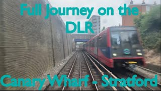 Full Journey on the DLR  Canary Wharf  Stratford [upl. by Llertac431]