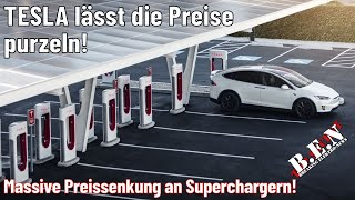 TESLA lässt die Preise purzeln MASSIVE PREISSENKUNG an SUPERCHARGERN 😎 [upl. by Nosro]