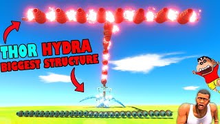 Upgrading THOR HYDRA into BIGGEST STRUCTURE MONSTER in Animal Revolt Battle Simulator with SHINCHAN [upl. by Trinl]