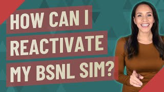 How can I reactivate my BSNL SIM [upl. by Eboh164]