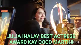 JULIA MONTES INALAY EDDYS BEST ACTRESS AWARD KAY COCO MARTIN [upl. by Zacherie]