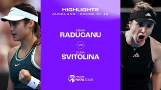 Emma Raducanu vs Elina Svitolina  2024 Auckland Round of 16  WTA Match Highlights [upl. by Avin]